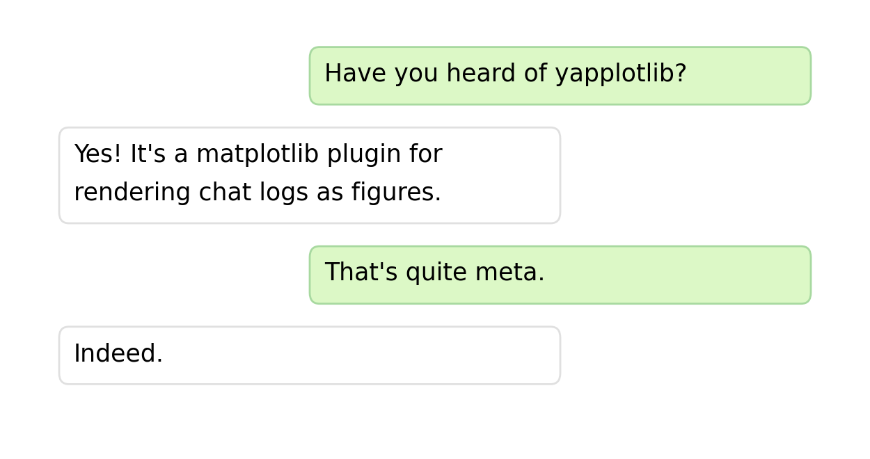 Chat thread rendered in the default style